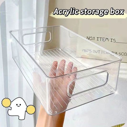 Clear Stackable Fridge Organizer Bins — Set of 4